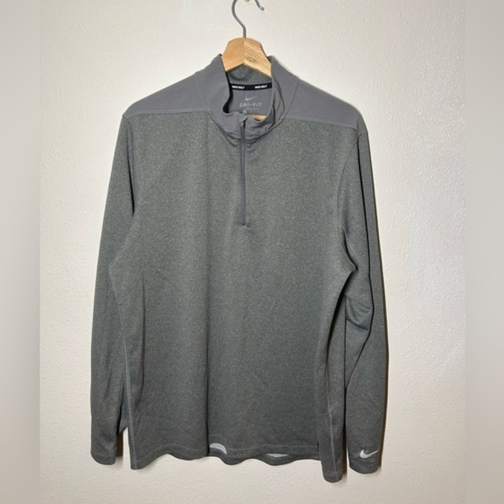 Nike Golf Pullover Mens‎ Gray 1/4 Zip Tour Performance Dry Fit Large